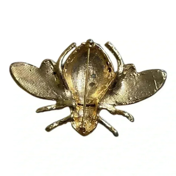 Sparkling Bee Brooch Vintage perfect  for a holiday gift.  Unsigned - Picture 3 of 3